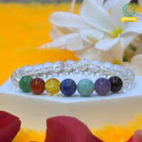 Jovial Vision Seven Chakra With Clear Quartz Bracelet