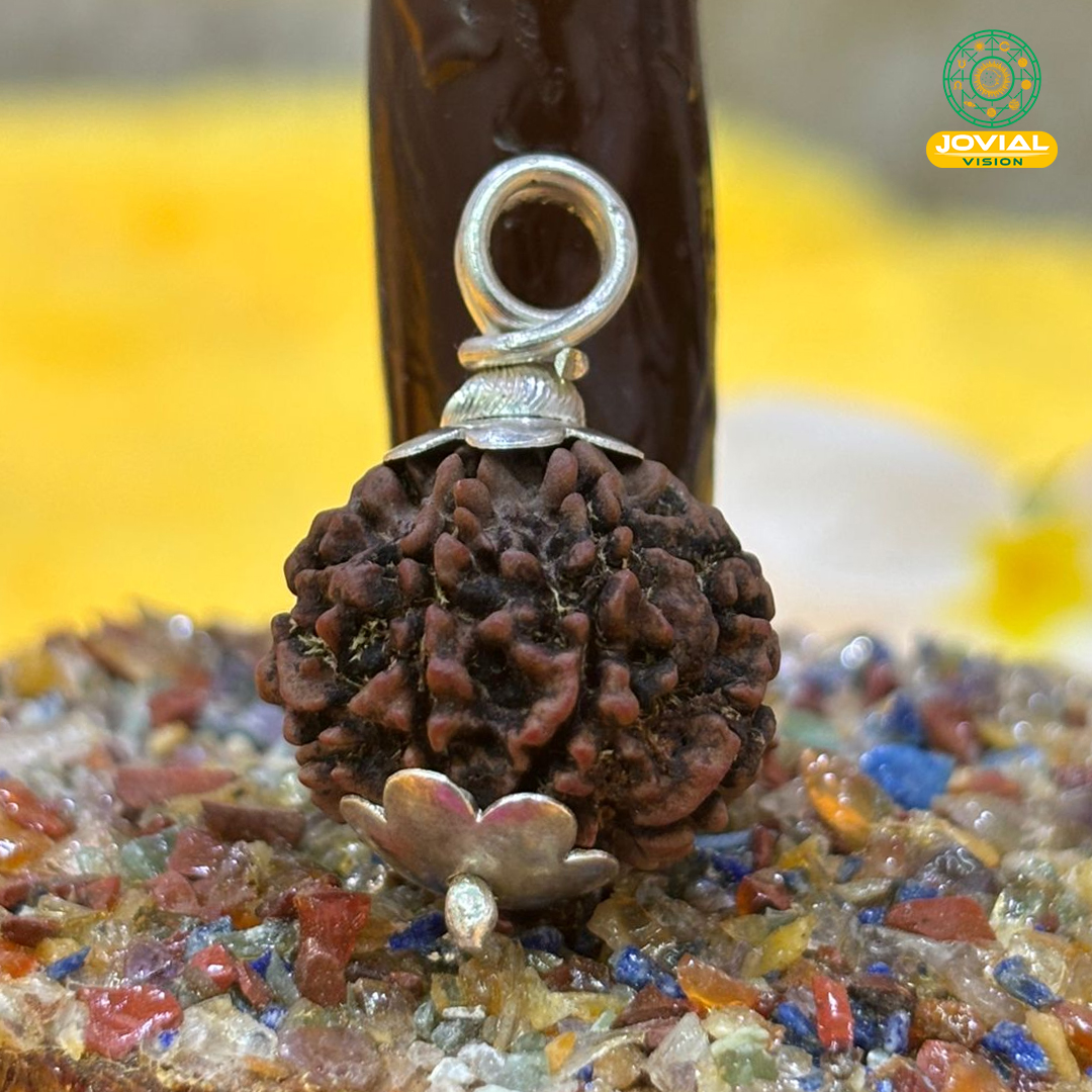 7 Mukhi Rudraksha Silver Pendant