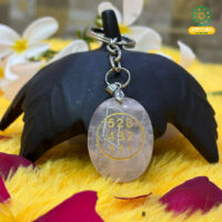 Jovial Vision Rose Quartz Zibu Keychain